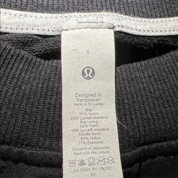Lululemon Black Long Sleeve Sweatshirt Size 8‎ - Picture 8 of 8